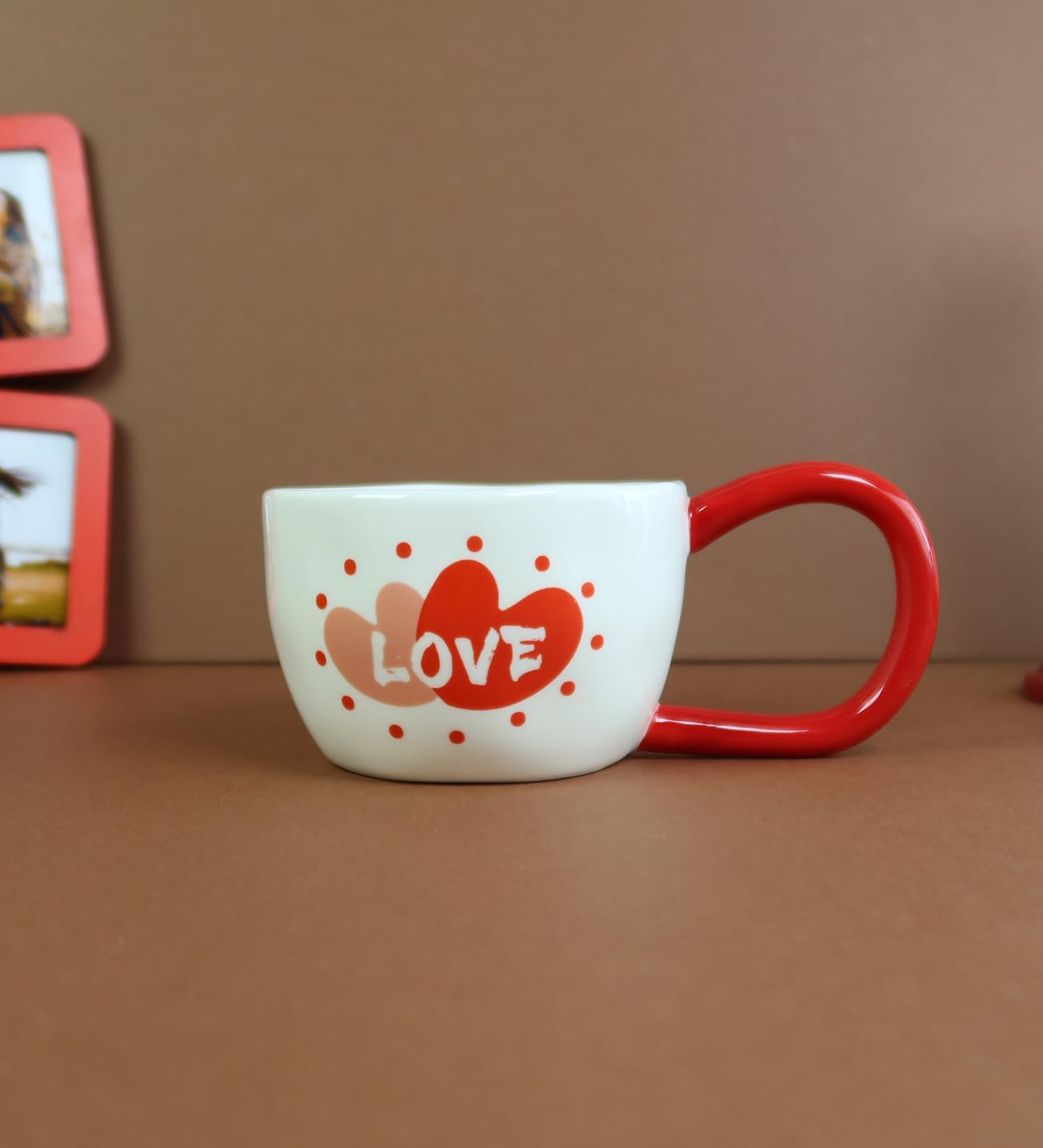 Love Kalp Seramik Kahve Kupası BM-2387