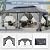 Kurapika 12' x 20' Hardtop Outdoor Metal Gazebo with Galvanized Steel Double Roof Canopy, Curtain and Netting, Aluminum Permanent Pavilion Gazebo, for Patio, Porch, Deck, Backyard, Grey