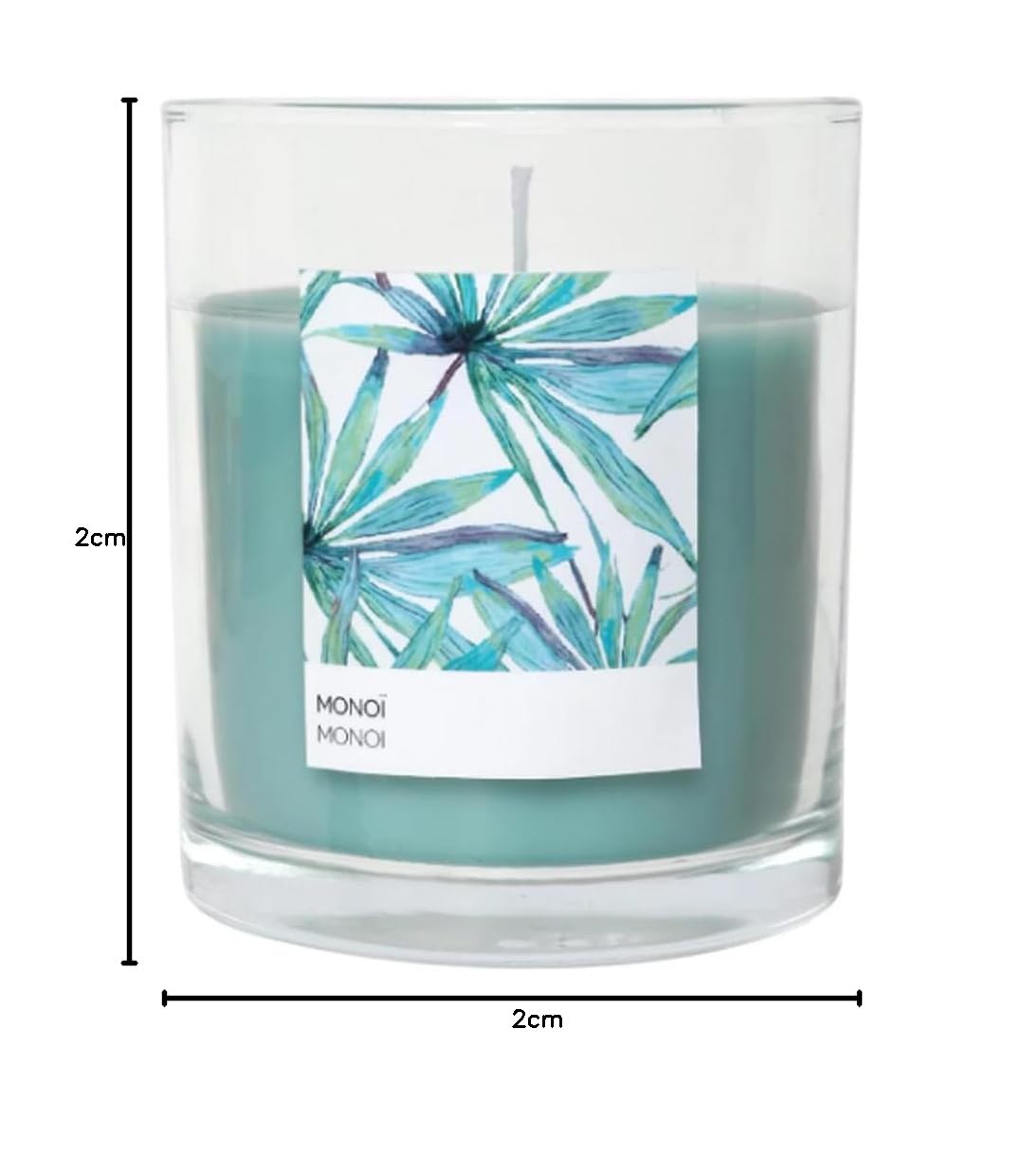 Lot de 6 bougies parfumées en pot Monoï - Taille L - B3SX