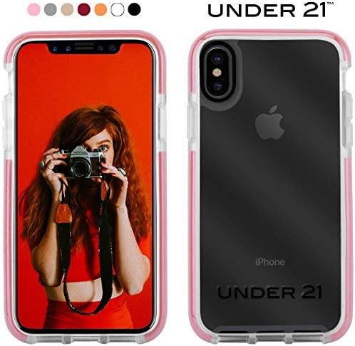 Under 21 iPhone Xs Case, [Christmas Deal] Clear Shockproof Premium Bumper Cover [Hard-Back] Impact Resistant [Shock Absorbing] [Scratch Resistant] Protective [Anti-Drop] Transparent [clear] (Pink)