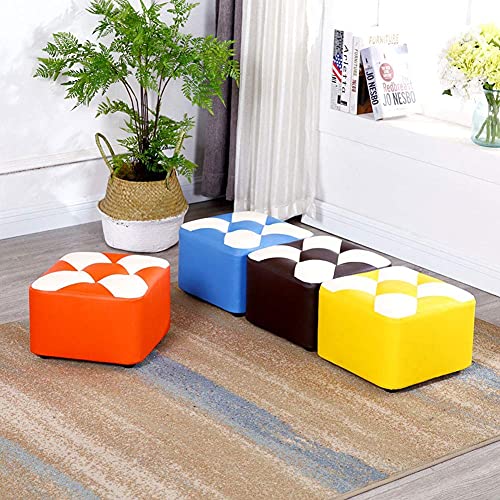 Pouf carré ottoman en cuir violet idéal pour sublimer votre balcon