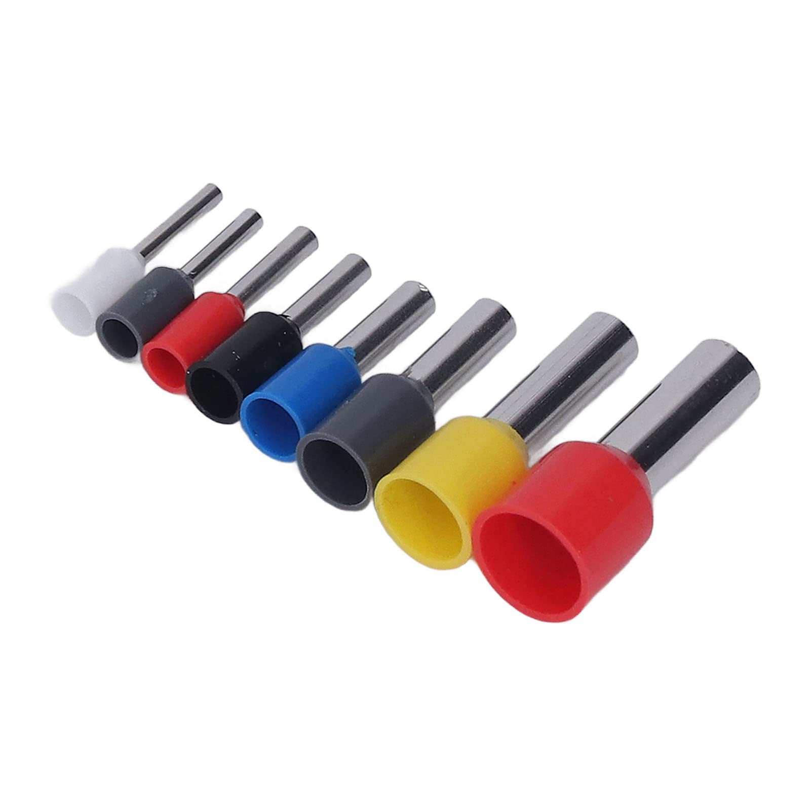 SIXRUN Terminali a Pressare a Freddo, Puntalini per Cavi 1200 Pezzi 22-8 AWG in Rame, for Cablaggio Elettrico | Set da 8 Misure, Rame Stagnato e Isolamento in PVC, per Cablaggi Auto e Batterie