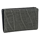 本体(約)：H9×W14×D3cm 重量(約)：150g 表面：象革 / インナー：イタリアンレザー(牛革) YKK“EXCELLA”（ZOOオリジナル引手） カードポケット×8 / 小銭入れ×1(中仕切付き) / 札入れ×2 / フリーポケット×4