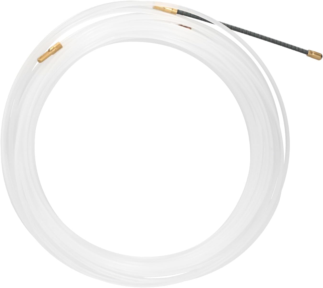 Dioche Fish Tape Wire Puller, Steel Wire Puller Cable Puller Electrician Tools with 3mm Through Wall Cable for Construction Workers, DIYers, Carpenters(White) (15m)