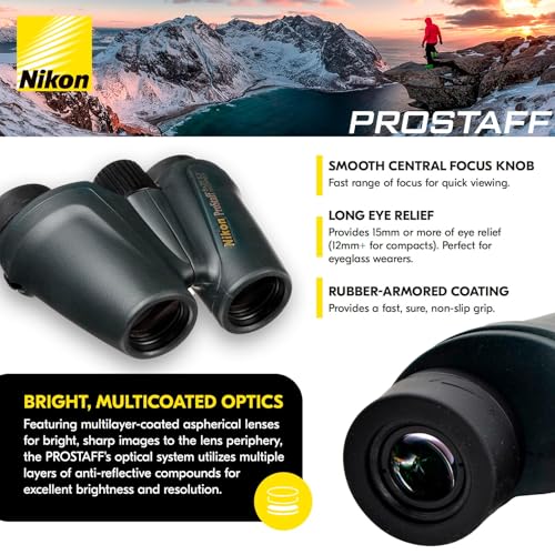 Binoculares Nikon PROSTAFF 8x25mm ATB compactos impermeables miniatura 7