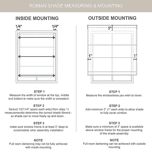 Madison Park Cordless Roman Shades, Fabric Privacy Single Panel Darkening, Energy Efficient - Image 2