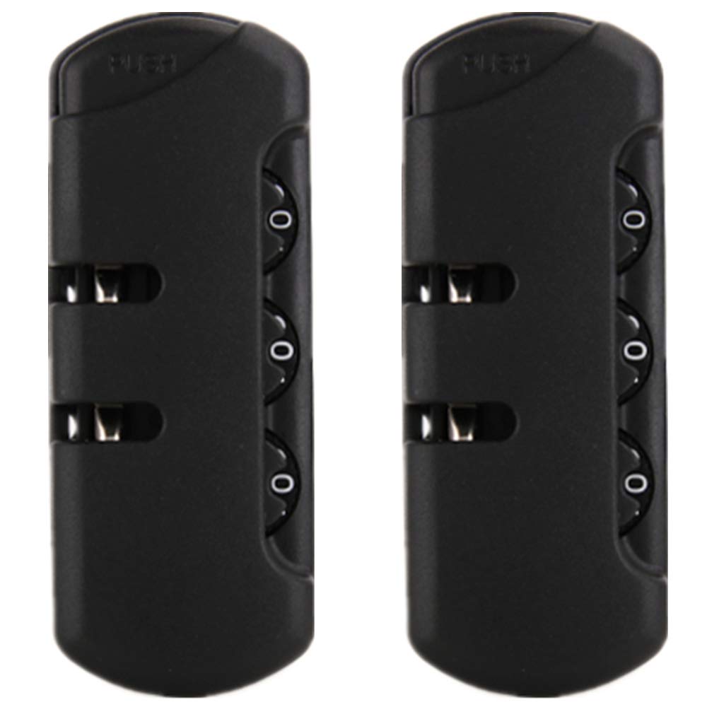 Mnuvxzaewf Black Combination Lock,Travel, Set Of A Pair S129# Password Lock Replacement Suitcases/Luggage For Suitcase Pull Rod