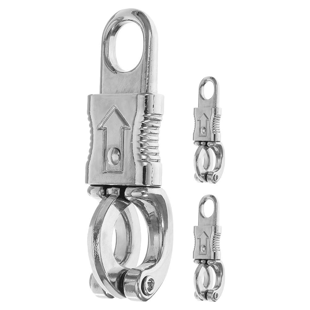 Abaodam 3 Pcs Zinc Alloy Equestrian Rope Hook Quick Release Metal Clips for Horse Tack Outdoor Sports Safety Equipment