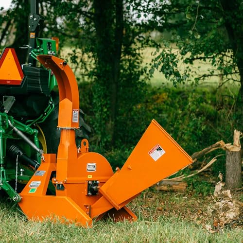 image for Titan Attachments 3 Point Wood Chipper, PTO Driven for Tractors Up to 