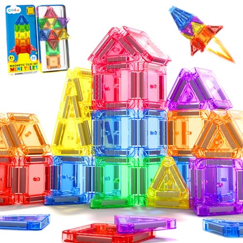Magnetische Bausteine für Kleinkinder, Magnetblöcke, STEM-Bauspielzeug für Kinder von 3 bis 8 Jahren, Montessori Spielzeug Magnetspiele für Jungen und Mädchen im Alter von 3, 4, 5, 6, 7 und 8 Jahren