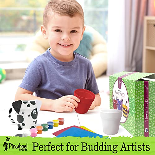 Pinwheel-Crafts-Flower-Pot-Painting-Kit–Paint-Your-Own-Kids-Plant-Growing-Kit-with-Seeds-Soil-8-Paints-2-Brushes-3-Pots–DIY-Flower-Crafts-Gift-for-Kids-Ages-4-8 Pinwheel Crafts Flower Pot Painting Kit–Paint Your Own Kids Plant Growing Kit with Seeds Soil 8 Paints 2 Brushes 3 Pots–DIY Flower Crafts Gift for Kids Ages 4 8