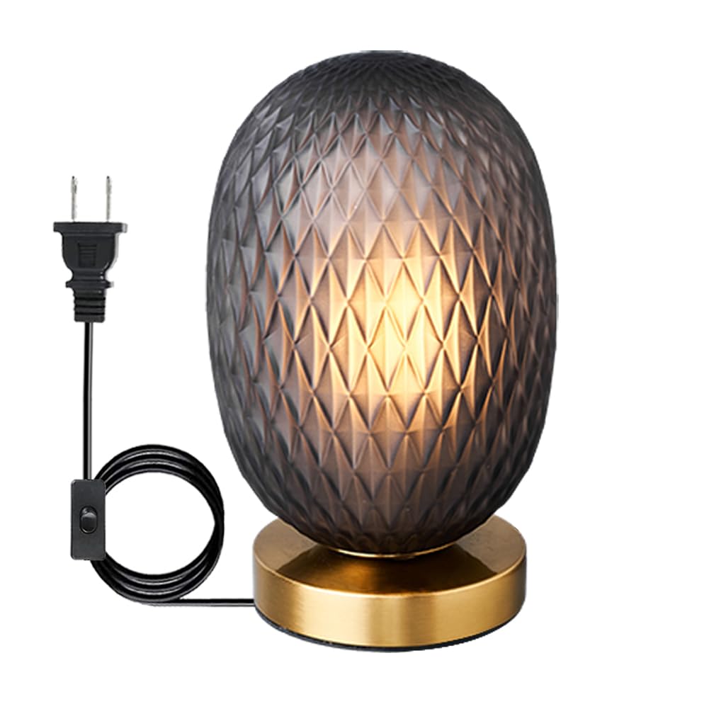 Modern Globe Glass Table Lamp MidCentury Industrial Dimmable Touch