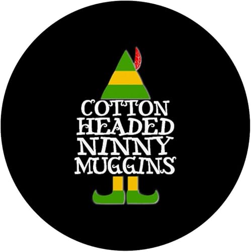 Miniatura 5 de Divertido elfo dirigido a Navidad vacaciones de algodón PopSockets agarre y soporte para teléfonos y tabletas, Negro