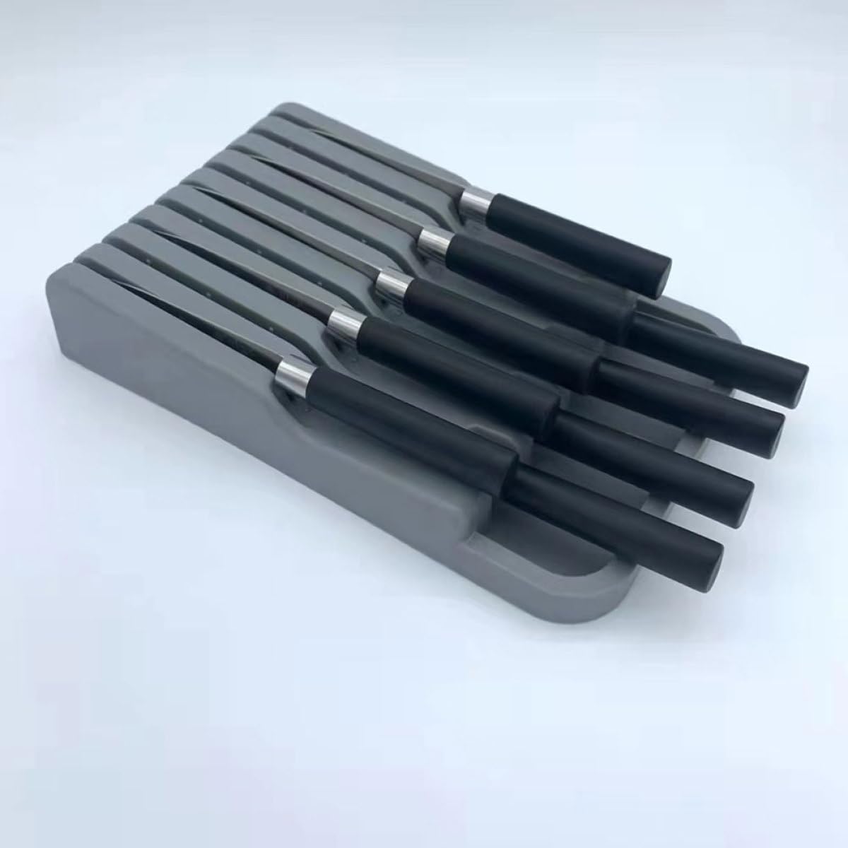 ifundom Porta Coltelli da Cucina in Plastica Pp Organizer Semplice e Drenante, Supporto per Coltelli Multifunzione per Cucina e Casa