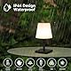 RWWR LED Solar Tischlampe Outdoor 2-in-1 Aufladung Tischlampe kabellos Akku Tischleuchte aufladbar mit Fernsteuerung 8 Farben dimmbar IP44 für Camping Garten Balkon Terrasse (Schwarz)