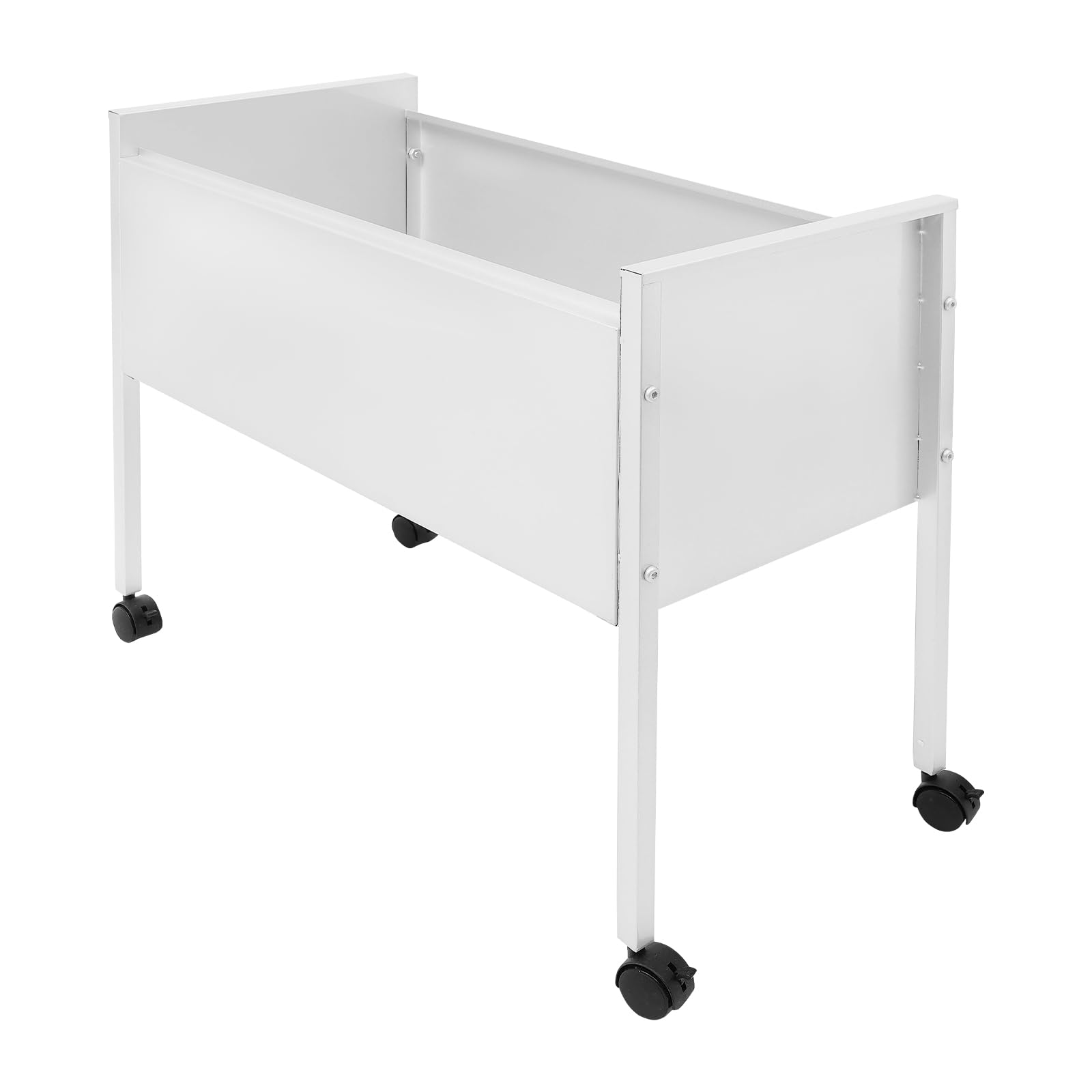 Cartella sospesa con ruote universali, per uffici, sale conferenze, studio, capacità di carico 30 kg, 70 x 37 x 60 cm (argento)