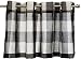 Lorraine Home Fashions 09570-V-00146 BLACK Courtyard Grommet Window Curtain Valance, Black, 53" X 18"