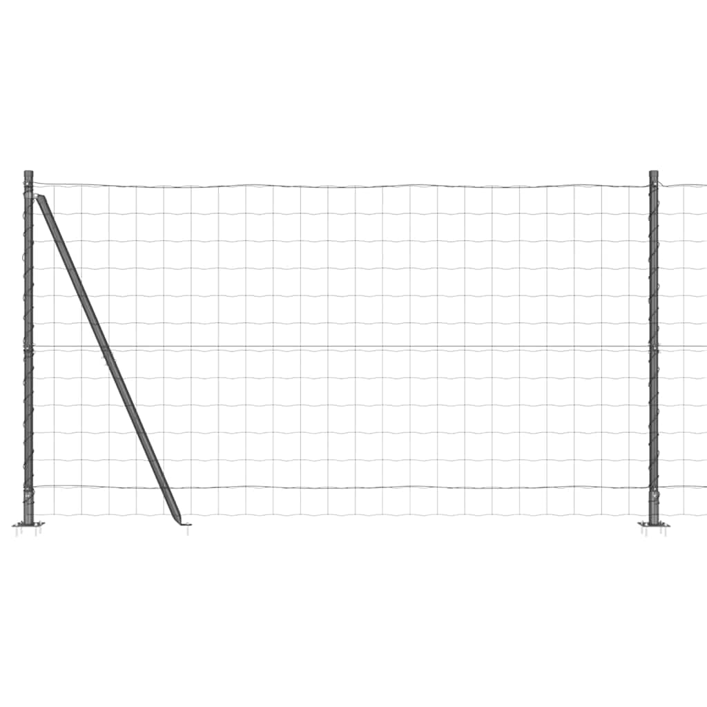 Outdoor Steel Garden Fence Panel 1.2 x 10 m with Posts, Grey Modern Boundary for Terrace and Pet Enclosure, Weather Resistant Fencing Kit with Customizable Setup