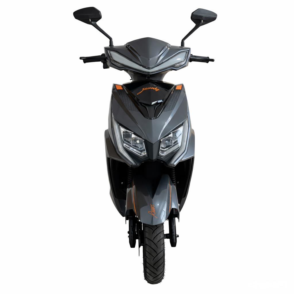 AMO Electric Scooter Jaunty L Lead Acid Low Speed -25kmph Range - 65 Km Non RTO in Grey with Portable Charger Ex-Showroom-image-31
