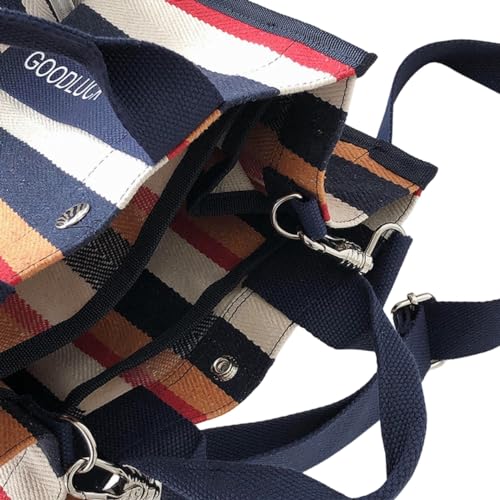 Image of Canvas Crossbody Shoulder Bag for Women, Sling Tote with Handles & Removable Strap, Fanny Pack Travel Handbag