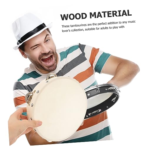 Toyvian Conjunto De Pandeiro De De Carneiro Infantil 3 Peças Instrumentos De Percussão De Pandeiro D