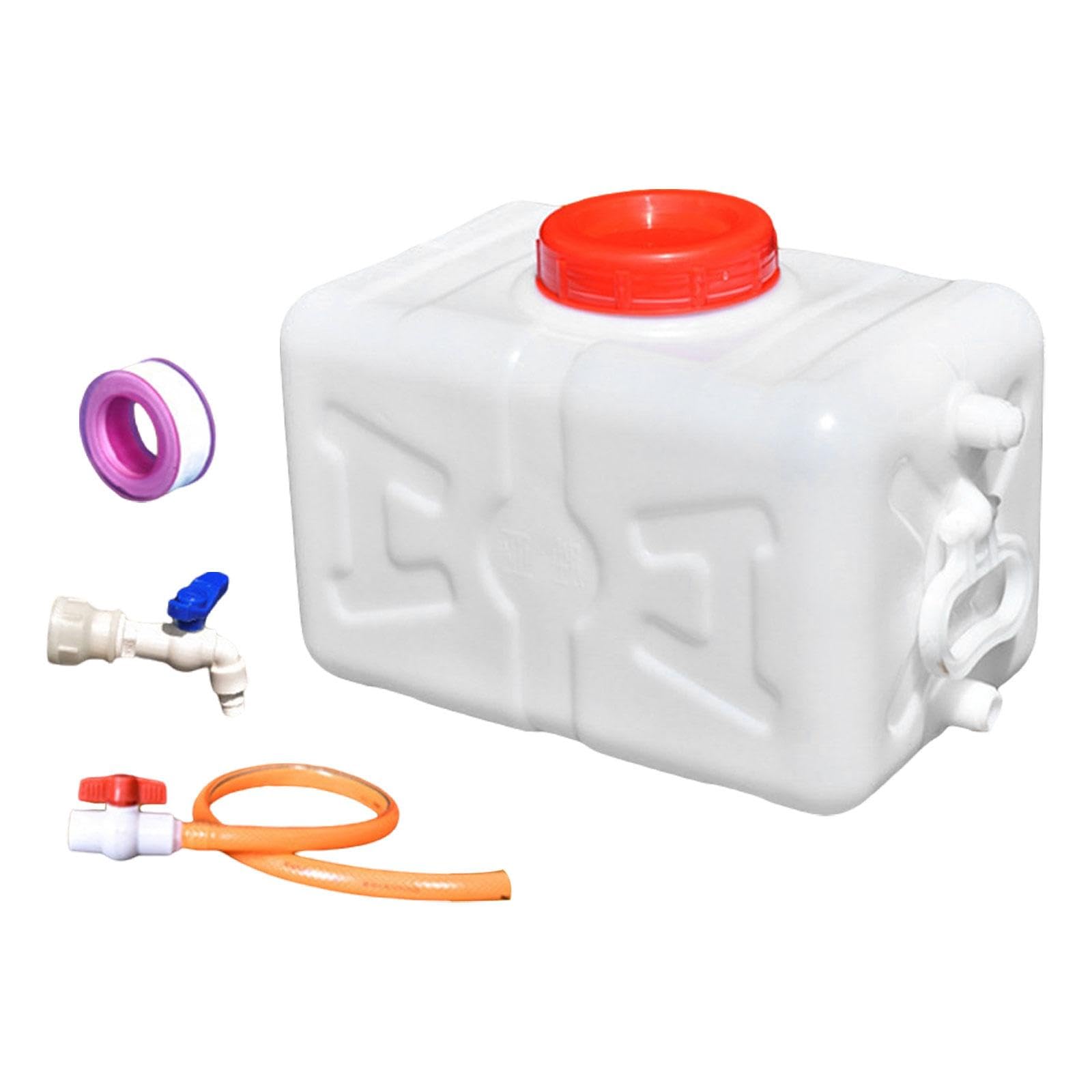 Utility Water Tank Reusable Horizontal Storage Bucket for Camping Garden Car White 15kg-image-45