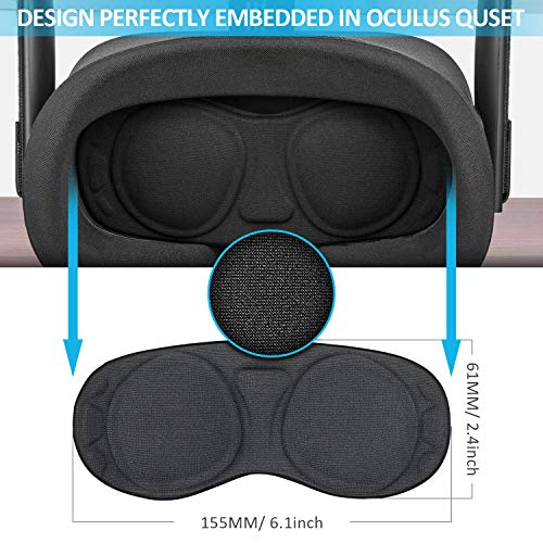 Face Silicone Cover Mask & Touch Controller Grip Cover & Knuckle Strap & Lens Protect Cover Set for Oculus Quest, Professional Silicone Protection Accessories, Sweatproof, Anti-fall 6-piece set - Thumbnail 5