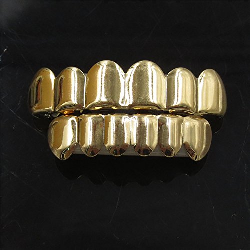 USUASI Top North America Explosion Hiphop Gold Dental Grills Grillz Real Gold Chapeamento de Ouro Br