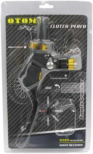 Clutch Lever Perch Motocross Dirt Bike Fall Prevention Folding Adjustable for CRF WR KXF RMZ FE (Black)