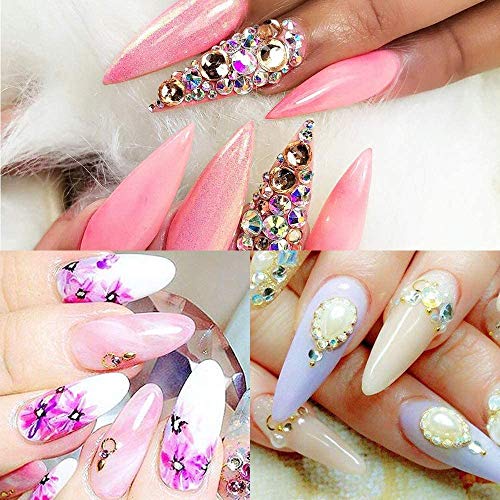 Arofaue 500 Stück Stiletto Nagelspitzen Voll Abdeckend Falsche Nagelkunst Tipps in 10 Größen,für Nagelstudios und DIY… – Bild 6