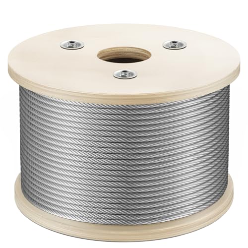 WAYSKA Stainless Steel Cable 3/16 Inch, 500 FT Stainless Ste...