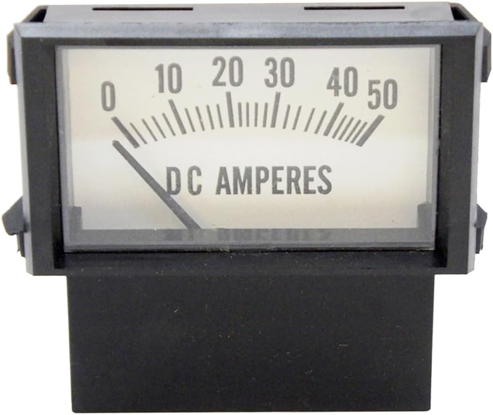 50 Amp Meter for Battery Chargers, Snap-in Mount, Inductive Pick-Up (PR18N-50)