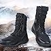 LUDEY Tactical Boots for Men Lightweight Military Boots Durable Army Combat Boots Comfortable Work Boots Waterproof Security Boots Black 9.5US