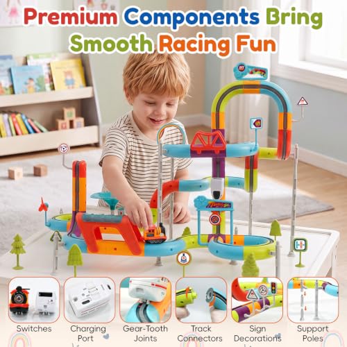 140Pcs Electric Train Set 3D Anti-Gravity Race Track Toys for Boys Kids 3+ - image 4