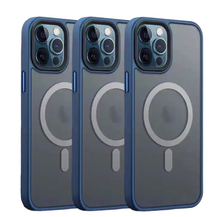 Elevate Your iPhone with This Slim, Case offering Military-Grade Protection and Scratch Resistance. (iBack Cover for Phone 13 Blue)