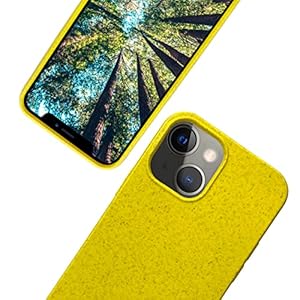 eplanita Eco Mobile Phone Case Compatible with iPhone 13 Mini, Plant Fiber, Drop Protection Cover, Durable and Sustainable (for iPhone 13 Mini, Yellow)