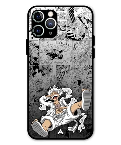 Image of Premium Anime 2 Case for iPhone 11 Pro Max (Glossy Finish) Soft-Touch Metal TPU Back Cover, Shockproof, Designer, Aesthetic Mobile Phone Case