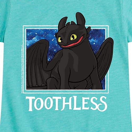 How to Train Your Dragon - Toothless Stars - Toddler & Youth Girls Short Sleeve Graphic T-Shirt3
