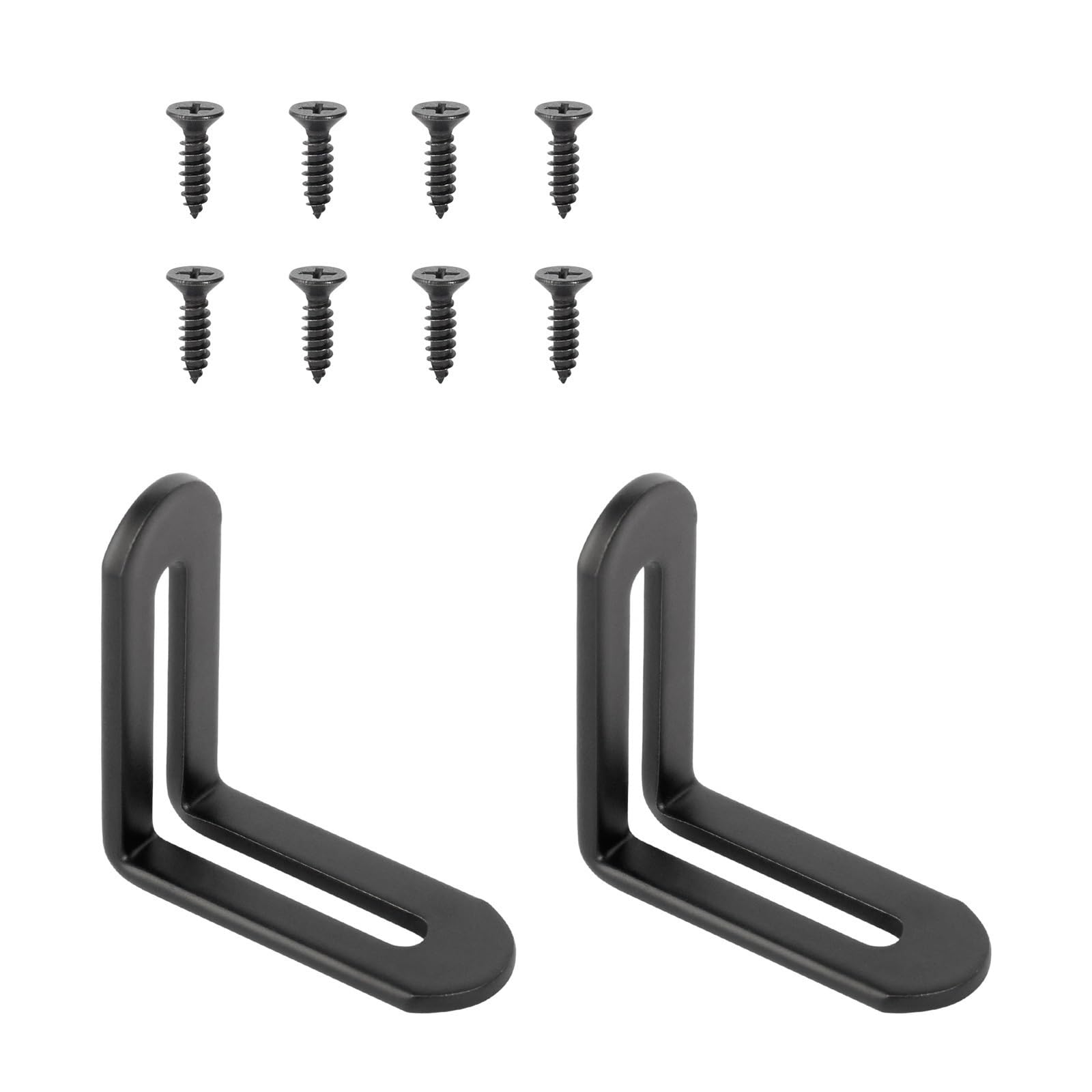 Hzomif Black 47.5Mm 2Pcs 20Pcs Corner Brackets Furniture Angle Shelf Connector Cabinet Support Fixing Frame Corner Brace With Screws