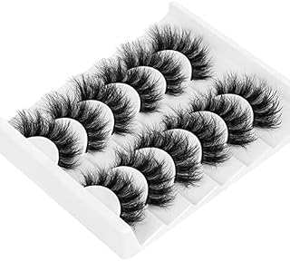 KOUSEI False Eyelashes Wispy 6 Styles Fake Eyelashes Cat Eye Lashes Pack Natural Dramatic Soft Lightweight Reusable Handmade