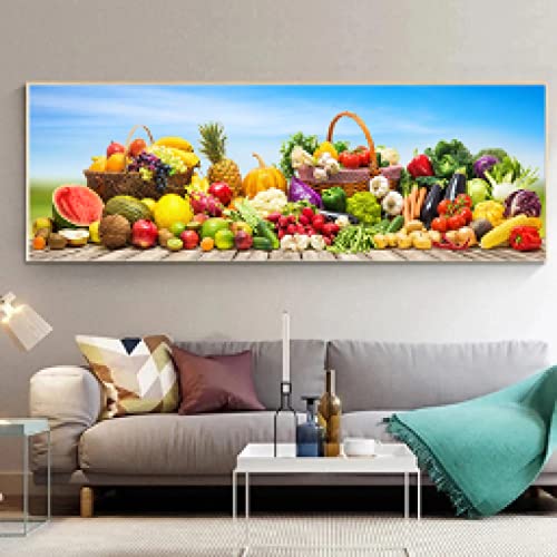 Toile peinture fruits légumes impression haute définition mur art cuisine
