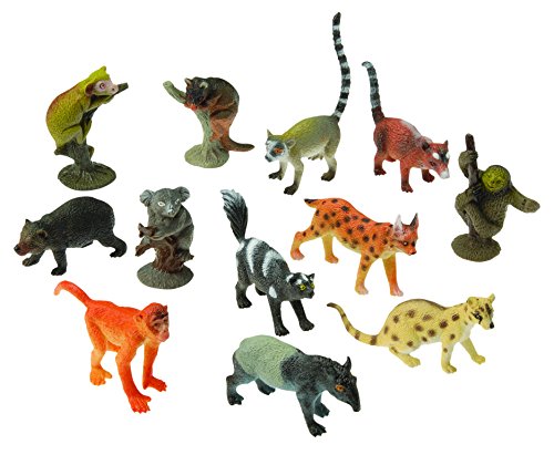Curious Minds Busy Bags Miniature Rainforest Animal Figurines Replicas - Mini Action Figures Replicas - Miniature Animal Playset