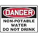 Accuform MCAW125VA, 10" x 14" Aluminum OSHA Sign: "Non-Potable Water Do Not Drink", Pack of 10 pcs