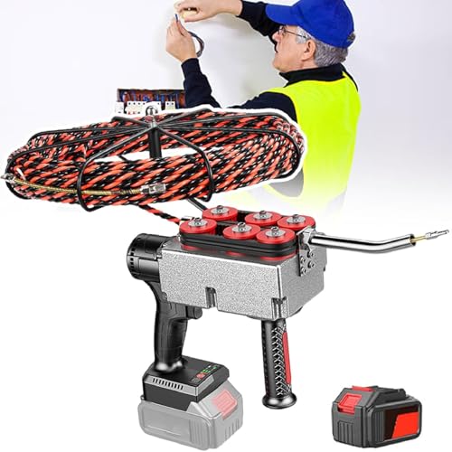 Extractor eléctrico de alambre de cinta de pescado kit extractor de cables 30m para pared 2