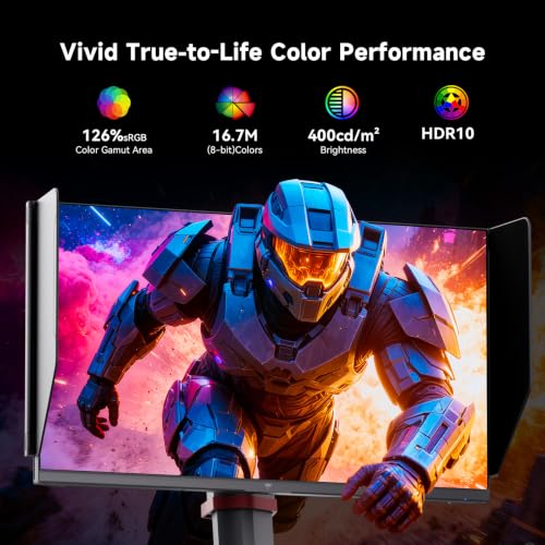 Image of KTC 25M2 Pro 400Hz Gaming Monitor, Fast IPS 24.5 inch FHD Monitor with Shielding Hood, 1080P Vertical Monitor, Adaptive Sync, VESA Support, Height Pivot Swivel Tilt Adjustable