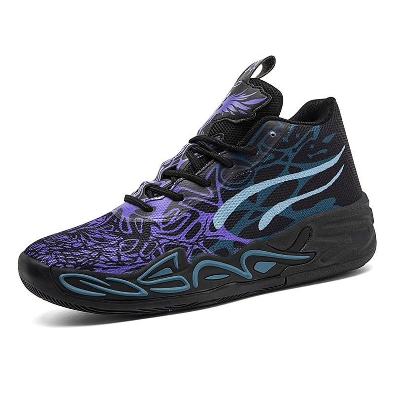 Botas de Baloncesto for Hombre, de Malla, Transpirables, Deportivas de Moda y for el Tiempo Libre.(Black,42 EU)