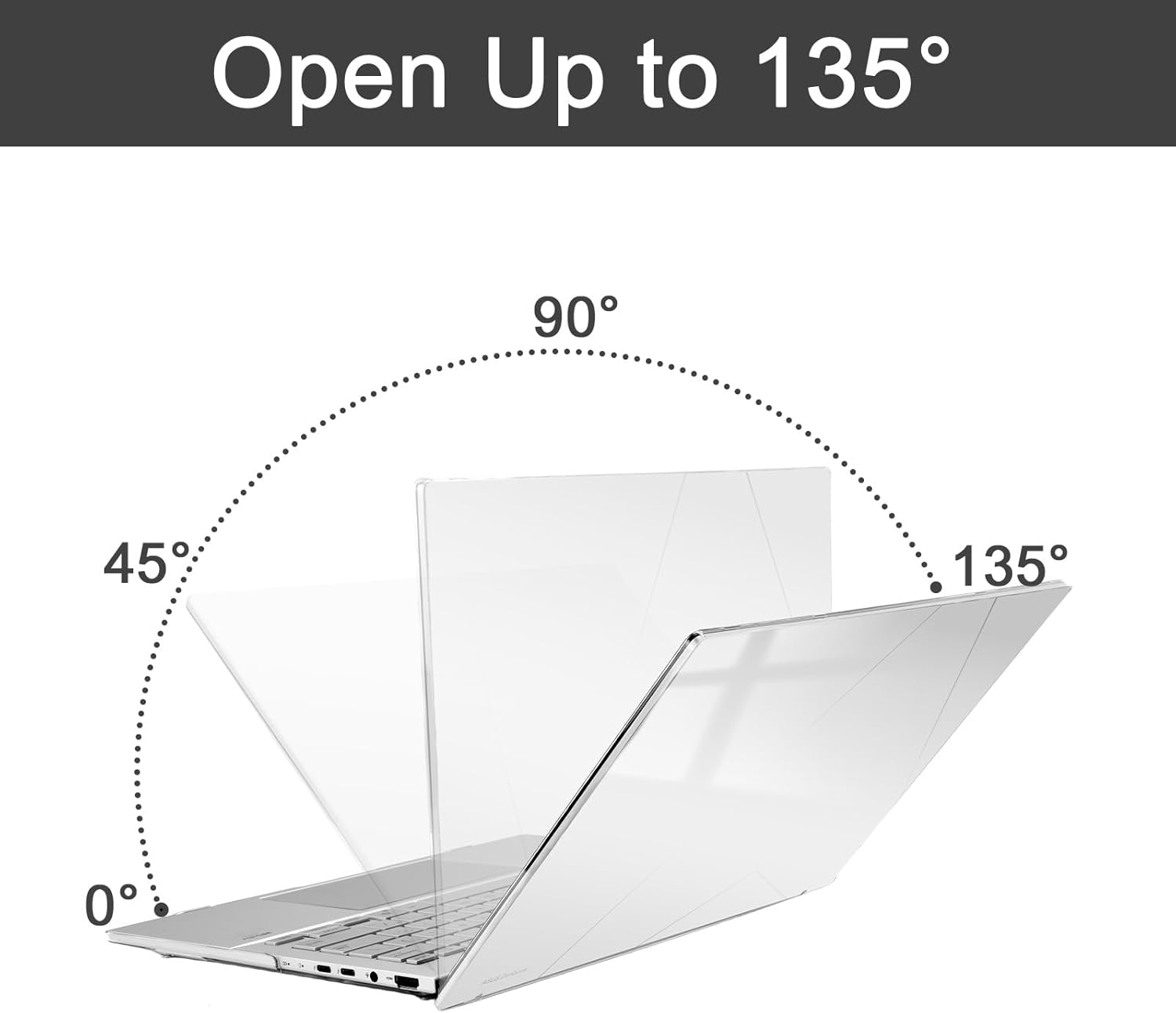 MOSISO Case Compatible with ASUS Zenbook 14 inch OLED 2026 2025 2024 Release (Model: UX3405M / UX3405C), Lightweight Protective Plastic Hard Shell Case Cover, Crystal Clear