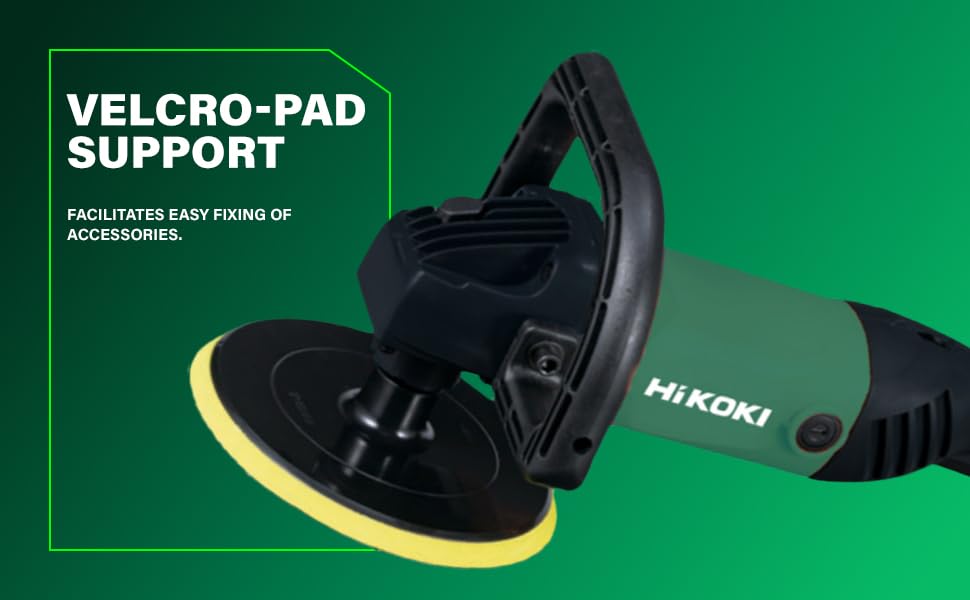 HIKOKI SP18VCS9Z 180 mm Corded Polisher 1200W | 600-3300Rpm | 2.9Kg | Black & Green 2
