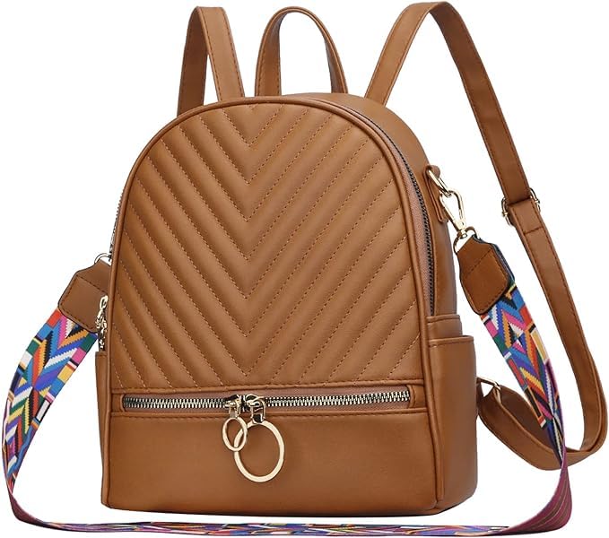 ShopyVid Vegan Leather Backpack Handbag Shoulder Purse Bag for Women | rakhi gifts for sister | travel | office (B0D9WDRZ4B) Amazon Price History, Amazon Price Tracker