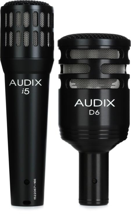 Amazon.com: AUDIX KSCOMBO Drum Mic Kit D6 Kick Mic i5 Snare Mic